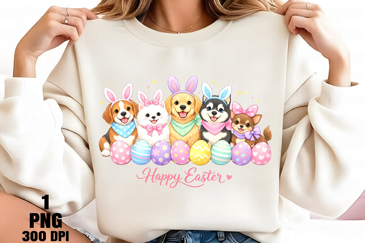 Easter Dogs Family Bunny Sublimation, an Illustration by Daily.Designs (Photo 3 of 4)