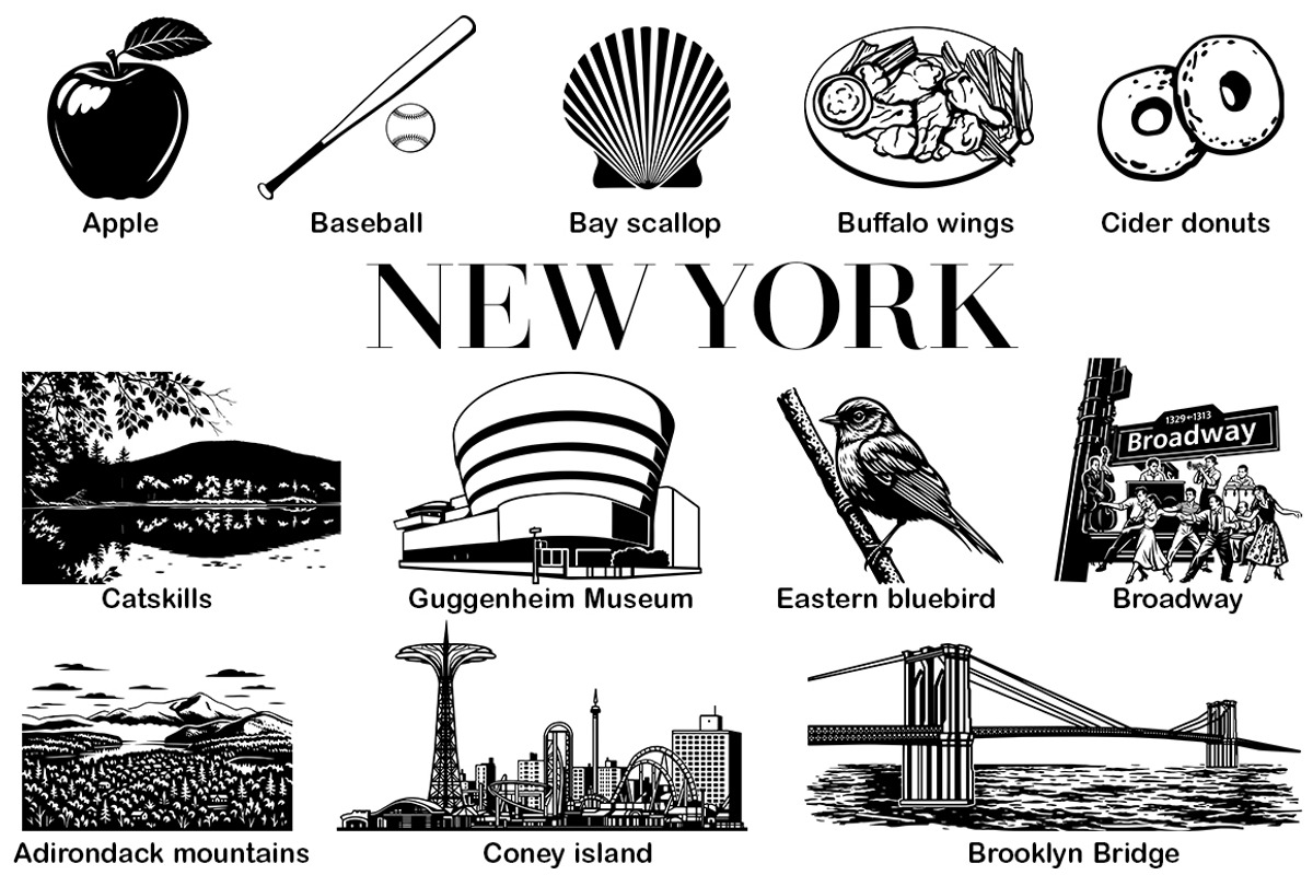 New York State Vector Clipart, an Object Illustration by FITALARTSNEDIGI (Photo 2 of 6)