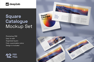 Square Catalogue, Magazine Mockup