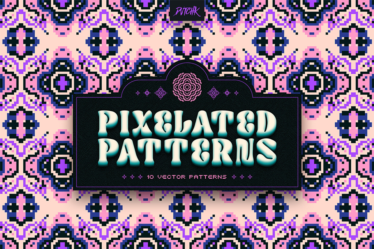 Pixel Mosaic Patterns | Vol. 04, a Pattern Graphic by dvtchk (Photo 5 of 10)