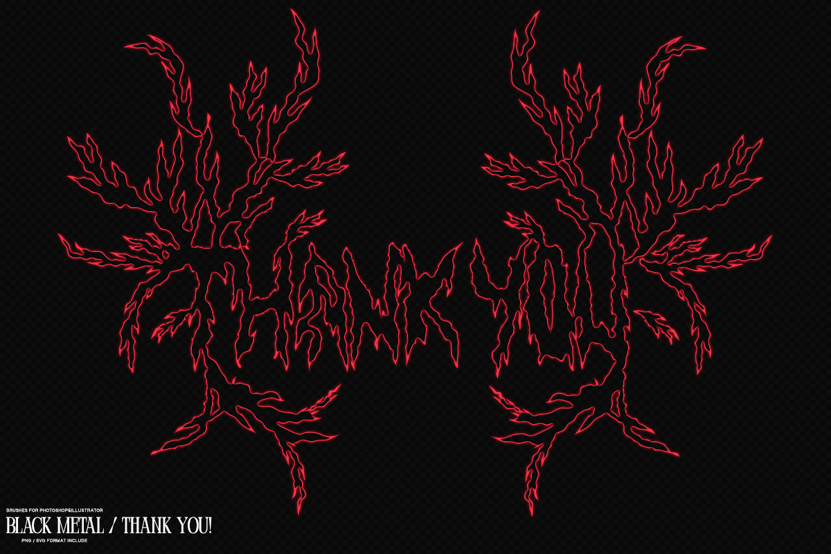 Black Metal Brushes- PNG/SVG&Brushes, a Brush Add-On by saintricchi (Photo 8 of 8)