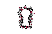 Floral Keyhole Frame SVG Bundle, an Illustration by Designs_River (Thumbnail 22 of 31)