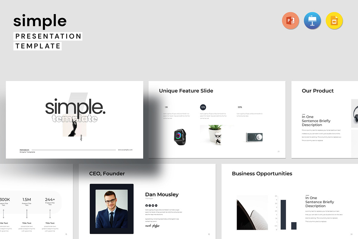 Simple Minimal Presentation Template
