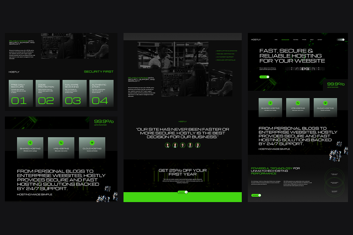 Figma Web Hosting Landing Page, a Landing Page Template by Musara (Photo 6 of 6)