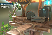 Subdivision&LowPoly fairy tree house, an Architecture 3D Model by Cute & 3D (Thumbnail 2 of 28)