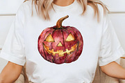 Watercolor Burgundy Halloween Clipar, an Illustration by Libby Wishes (Thumbnail 10 of 11)