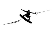 Water Ski Silhouette Vector Bundle, an Illustration by Designs_River (Thumbnail 5 of 51)