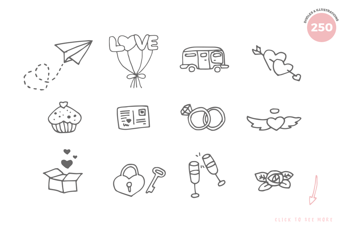 Mrs Maillias Duo Font & Doodles preview 4