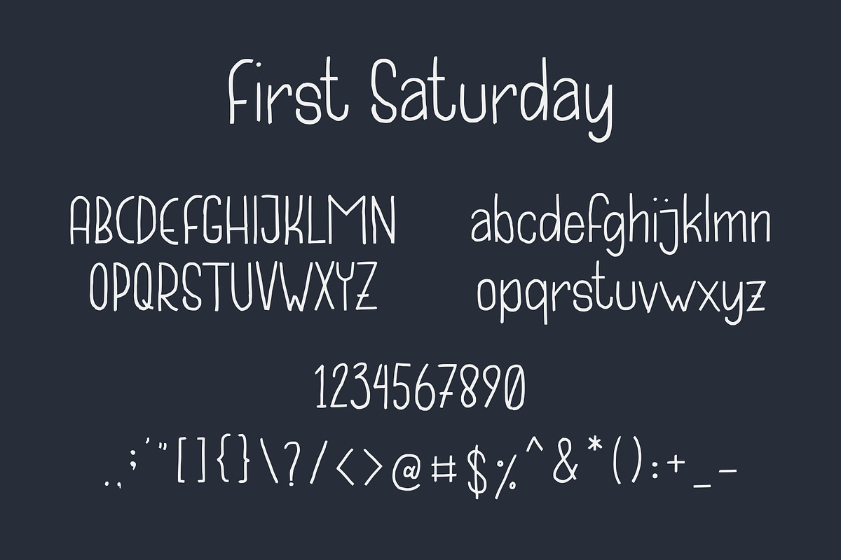 First Saturday | Hand Written Font, a Font by Kawalan Studio (Photo 6 of 6)
