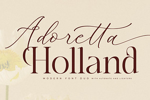 Adoretta Holland Font Duo