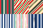 Striped Digital Paper for the Holida, a Texture Illustration by DreamPrint404 (Thumbnail 2 of 3)