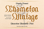 Chameton - Decorative Blackletter, a Blackletter Font by Dhabee (Thumbnail 1 of 15)