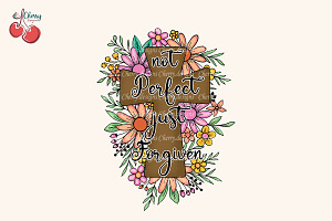 Not Perfect Just Forgiven Easter PNG