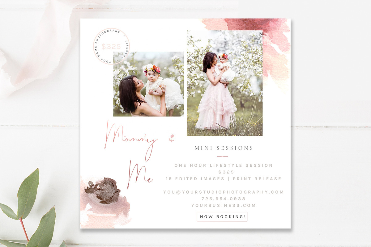 5x5 Mother's Day Minis Flyer, a Flyer Template by By Stephanie Design