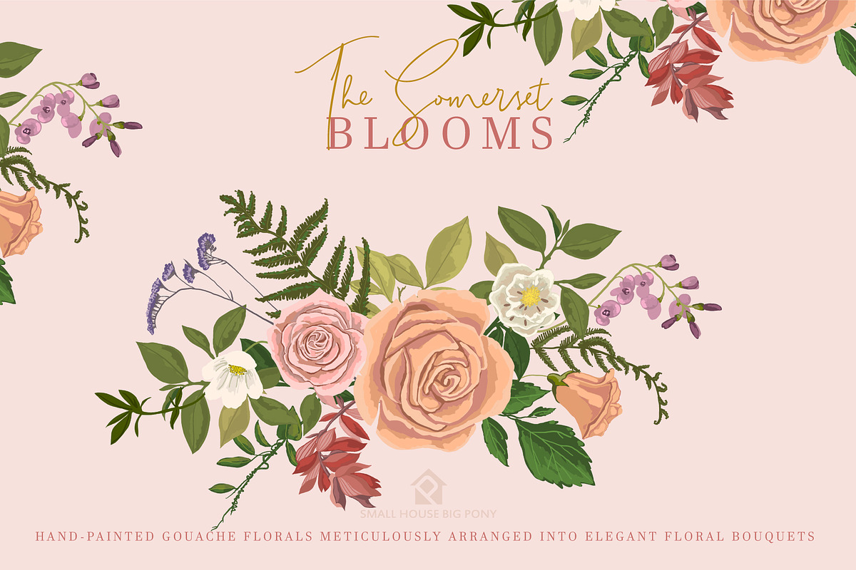 The Somerset Blooms - Clip Arts Set, an Illustration by SmallHouseBigPony (Photo 7 of 9)