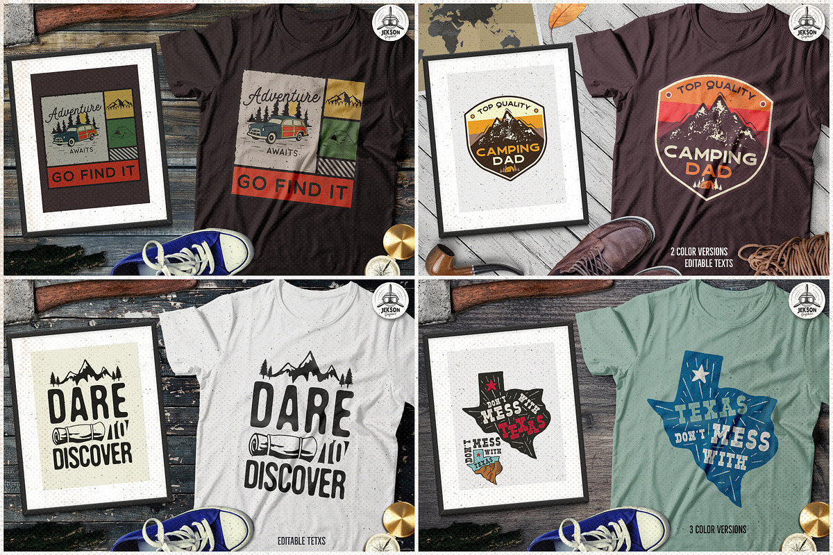 T-Shirt Design Vector Bundle! 7 Sets, an Illustration by JeksonGraphics (Photo 8 of 16)