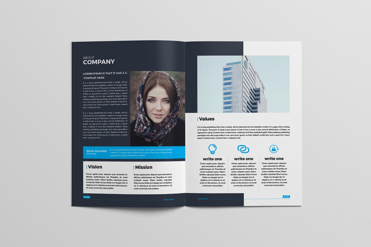 Annual Report Brochure, a Brochure Template by New Lines (Photo 4 of 11)