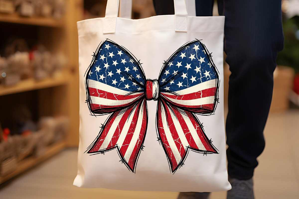 Retro USA Flag Bow PNG, a Seasonal Illustration by Sublimation Artist (Photo 8 of 9)