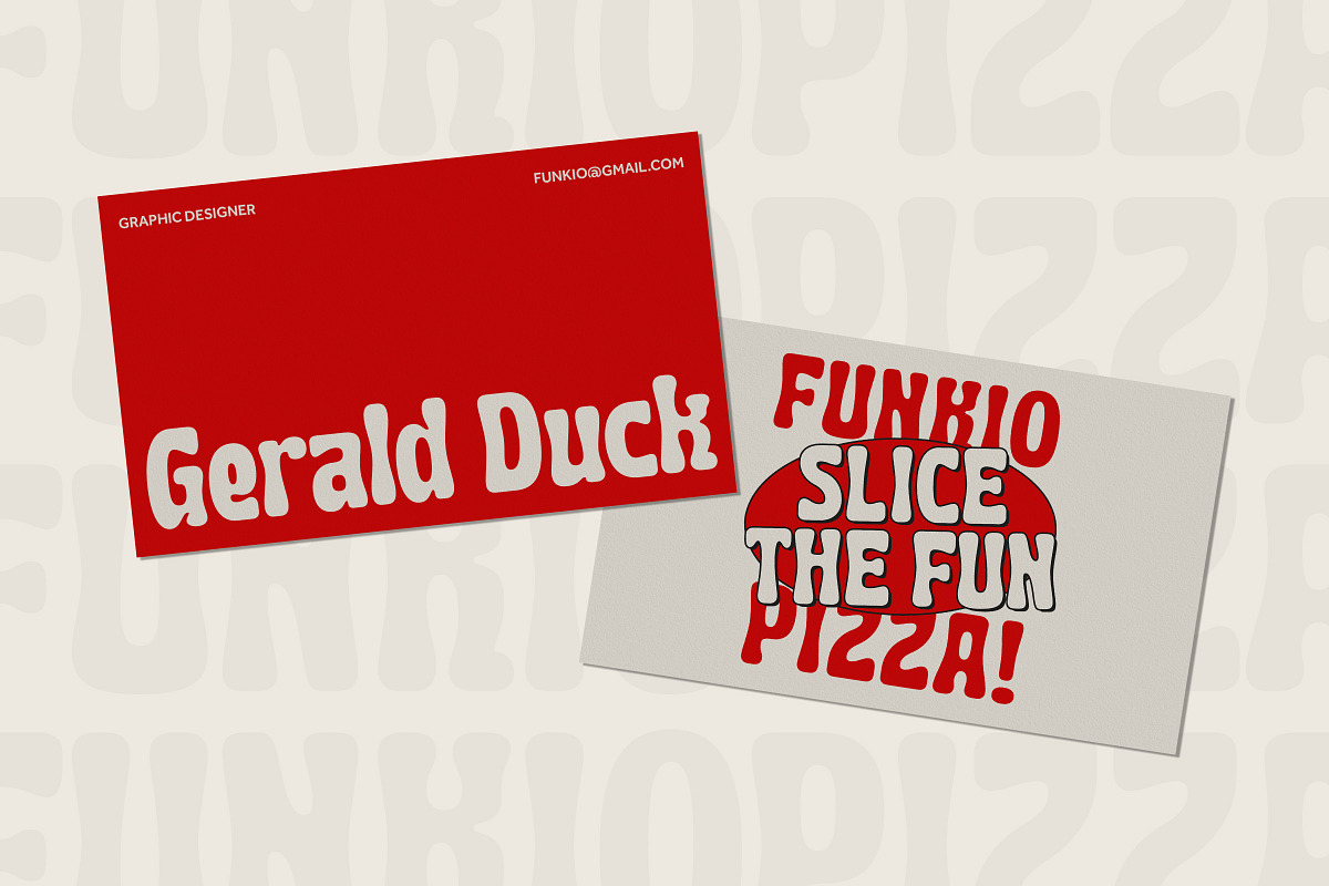 Funkio - Funky Display Sans Font, a Sans Serif Font by Sekyra Lab (Photo 5 of 10)