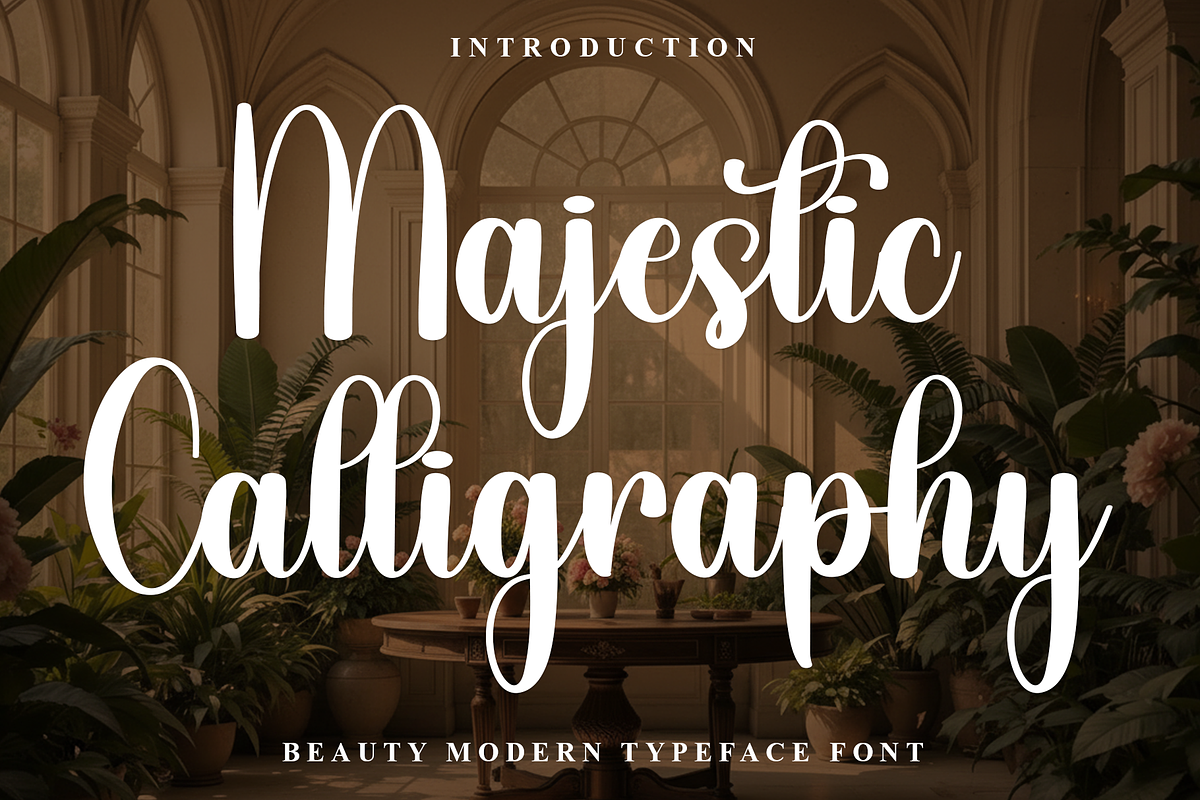 Majestic Calligraphy, a Handwritten Font by InermediaSTUDIO (Photo 1 of 8)