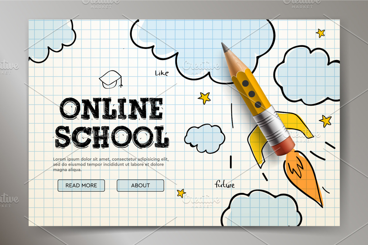 Online School Web Banners, an Education Illustration by PREMIUMVECTOR (Photo 2 of 6)