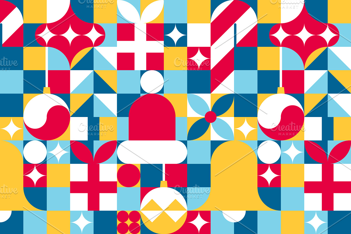 Merry Christmas seamless pattern., a Pattern Graphic by Evgeniya Dzhumm (Photo 5 of 7)