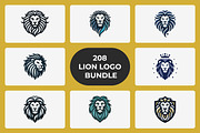 Modern Lion Mascot Logo Bundle, a Branding & Logo Template by Vectorium Studio (Thumbnail 1 of 21)