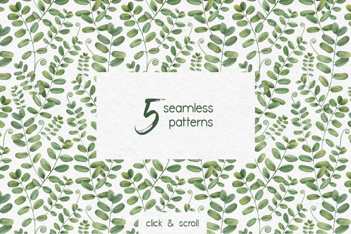 Watercolor herbs. Clipart collection, an Illustration by Anastasia Koba (Photo 7 of 9)