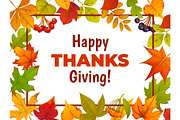 Happy Thanksgiving Day card, a Seasonal Illustration by Vector Tradition (Thumbnail 3 of 3)
