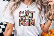 Cat Mom Png Mom Sublimation Clipart, an Illustration by Sublimation Artist (Thumbnail 7 of 9)