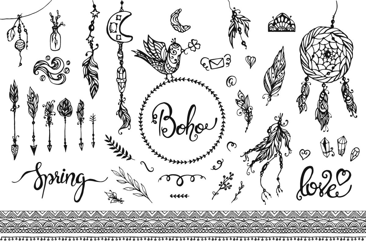 Hand Drawn Elements collection 2, a Decorative Illustration by inifer (Photo 1 of 2)
