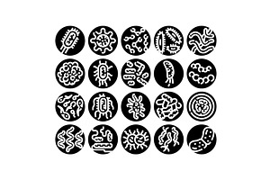 Microorganisms and bacteria types, an Illustration by pikepicture