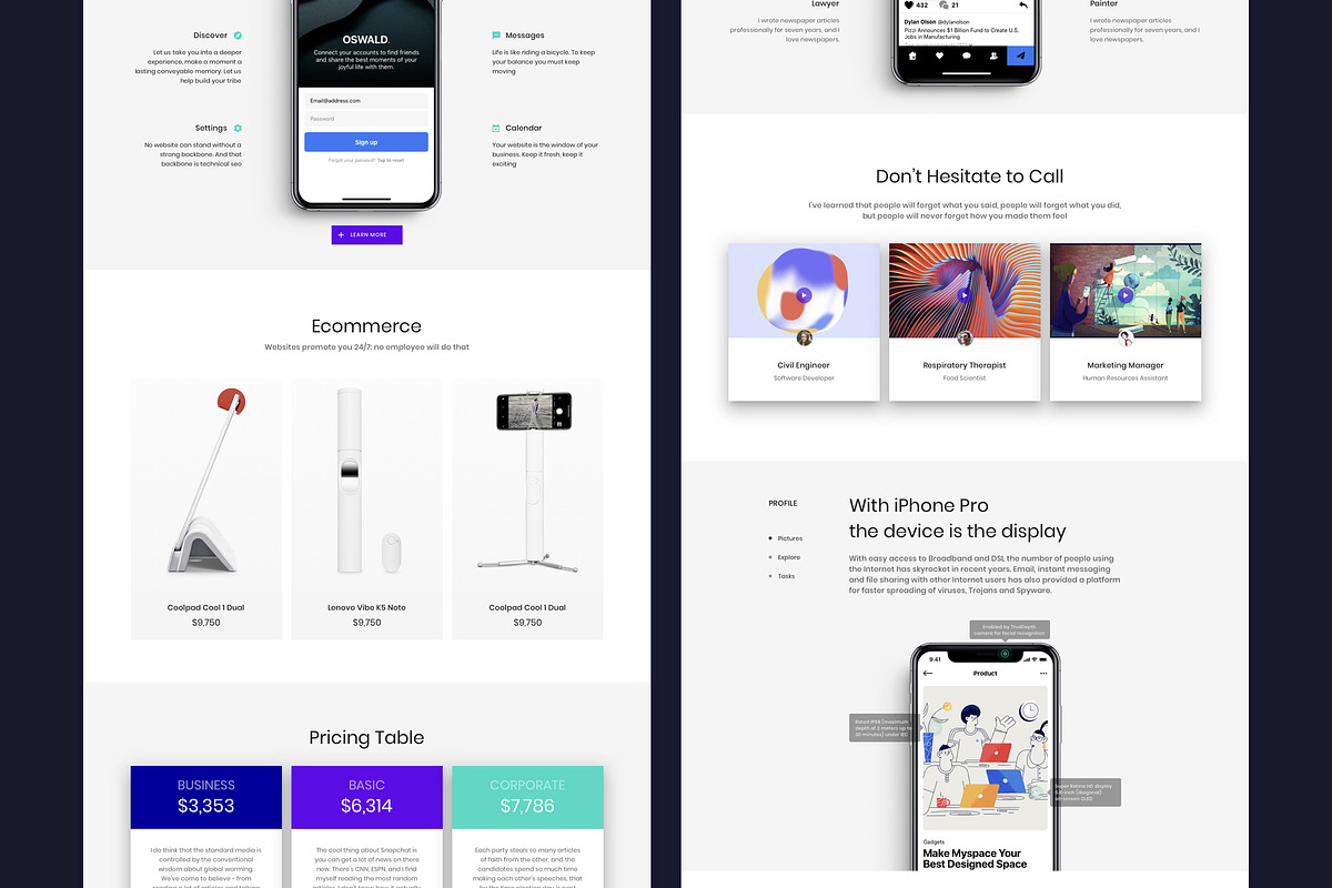 Ataman Templates UI Kit, an UI Kit Template by App for Mobile & Website (Photo 7 of 38)