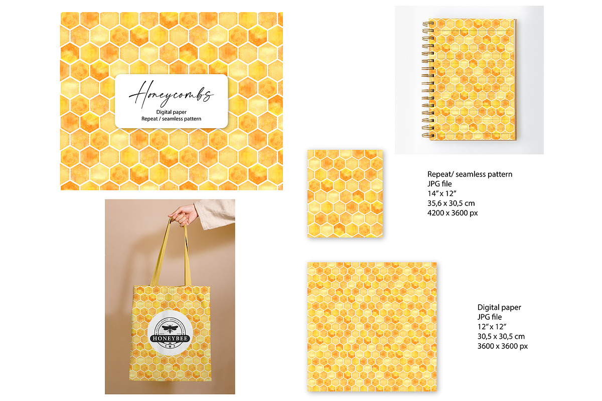 Honey Bee Watercolor Bundle, an Animal Illustration by Lemon design (Photo 8 of 10)