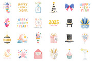 Watercolor Happy New Year Clipart, an Illustration by Sublimation Artist (Thumbnail 2 of 6)