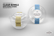 Clear Dome Bowls Packaging Mockup, a Cups & Container Mockup by INCDesign (Thumbnail 2 of 6)