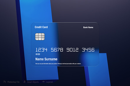 Credit Card Mock-Up, a Product Mockup by shaman