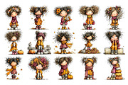 Autumn Girl Pumpkin PNG Clipart, a Person Illustration by Nicolle's Colorful Art (Thumbnail 2 of 5)