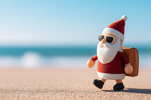 Fun Santa Claus with sunglasses and, a Holiday Photo by MistyDay