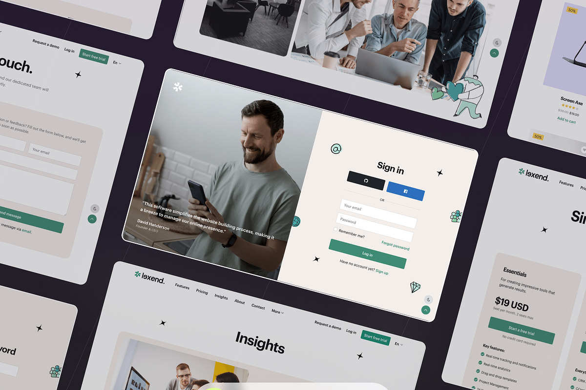 Lexend - SaaS Software Site Template, a HTML Template by UniStudio (Photo 3 of 6)