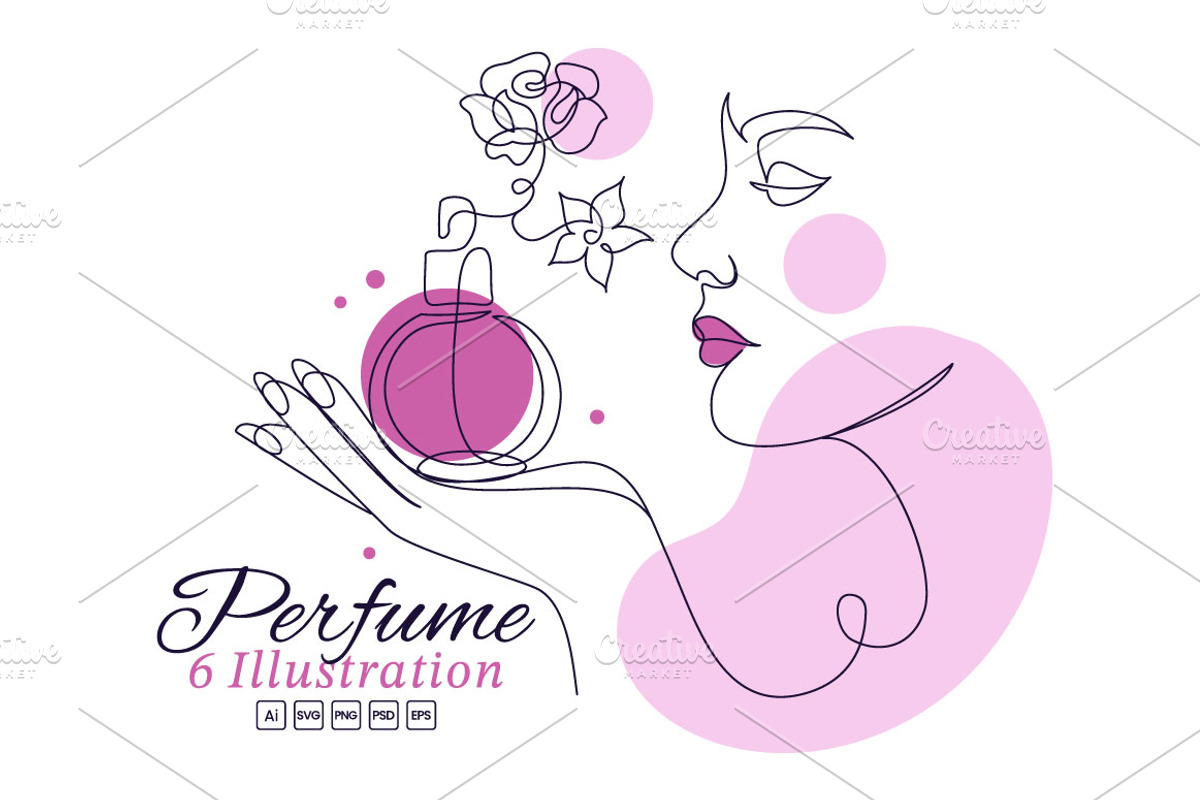 6 Perfume Vector Illustration, an Object Illustration by denayunebgt (Photo 1 of 3)