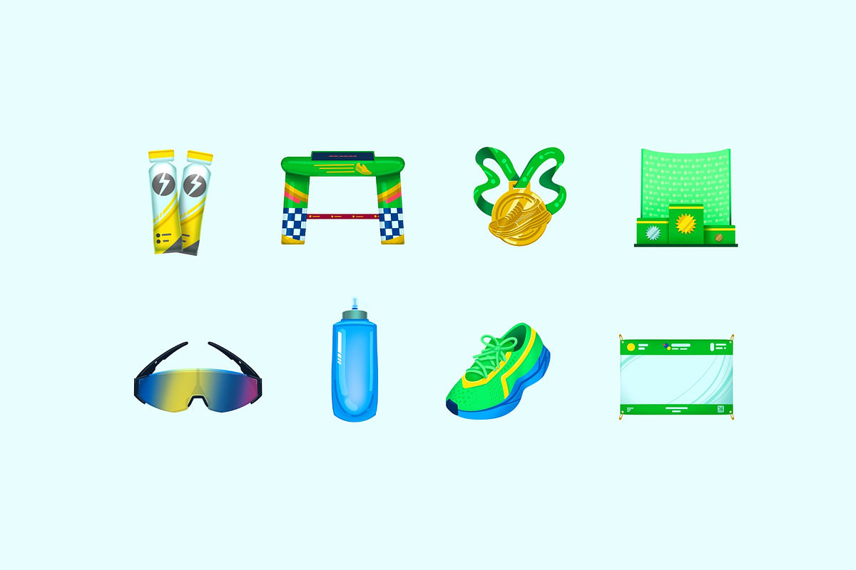Marathon Run Essentials, an Object Graphic by Deemak Daksina (Photo 2 of 3)
