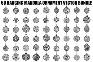 Hanging Mandala Ornament Vector Bund, an Illustration by musafir_fashion