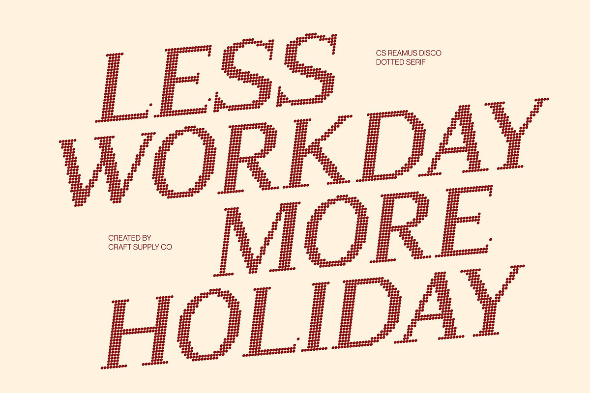 CS Reamus Disco, a Serif Font by Craft Supply Co. (Photo 6 of 8)