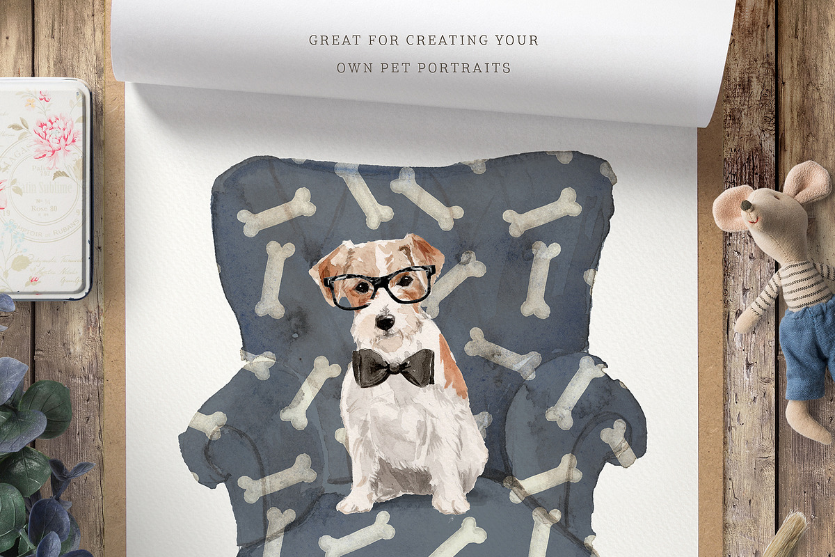 Muddy Paws Dog Clipart, an Animal Illustration by Twigs and Twine (Photo 9 of 12)