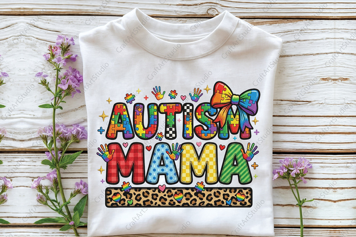 Autism Mama Coquette Bow PNG, an Illustration by CraftArtStudio (Photo 2 of 4)