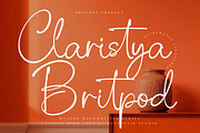 Claristya - Natural Handwritting, a Script Font by Glyphofik x GudPap (Thumbnail 1 of 11)