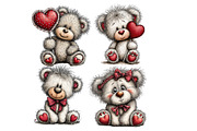 Valentine Teddy Bear clipart, an Illustration by Designworld (Thumbnail 4 of 4)