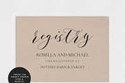 Registry Cards Editable SHR459, an Invitation Template by Shafura_Wedding (Thumbnail 2 of 5)