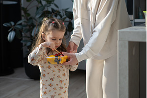 Home kitchen moment where girl, a Food & Drink Photo by undrey